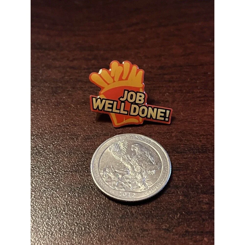 McDonald’s French Fries “Job Well Done!” Employee Lapel Hat‎ Pin